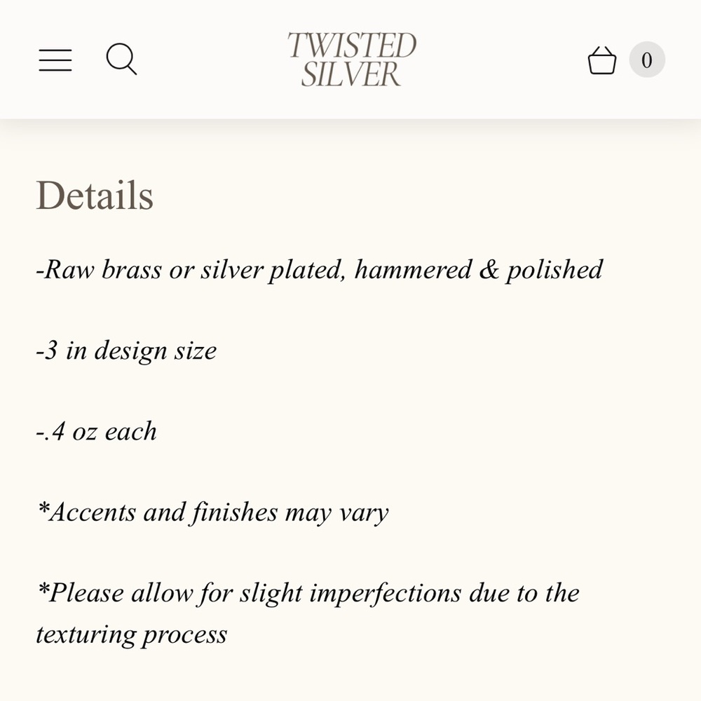 Twisted Silver Brass Statement Hoop Earrings - image 5